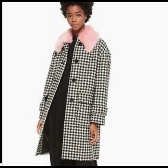 kate spade houndstooth coat